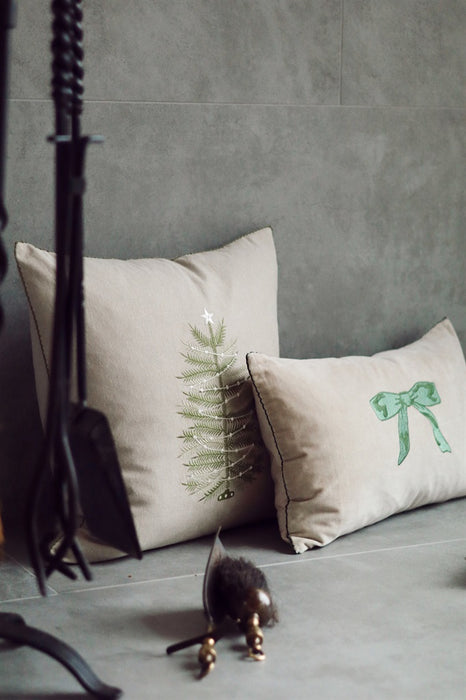 Embroidered Tree Pillow