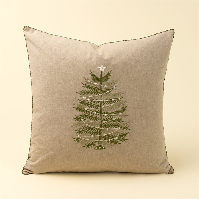 Embroidered Tree Pillow