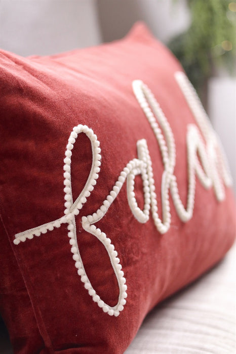 Fa La La Velvet Pillow