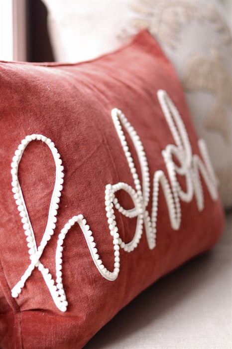 Ho Ho Ho Velvet Pillow