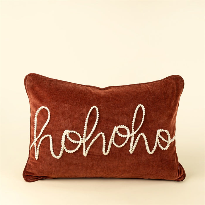 Ho Ho Ho Velvet Pillow