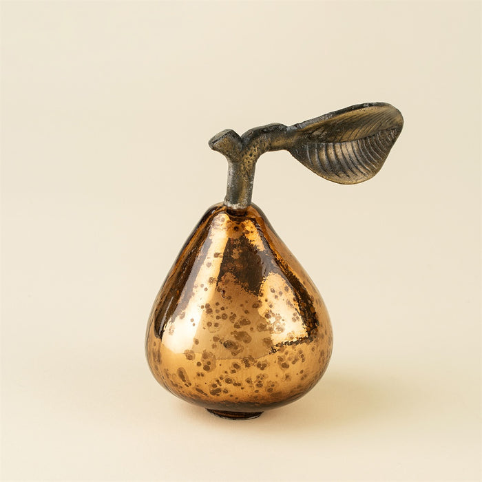 Decorative Glass Pear, Bronze