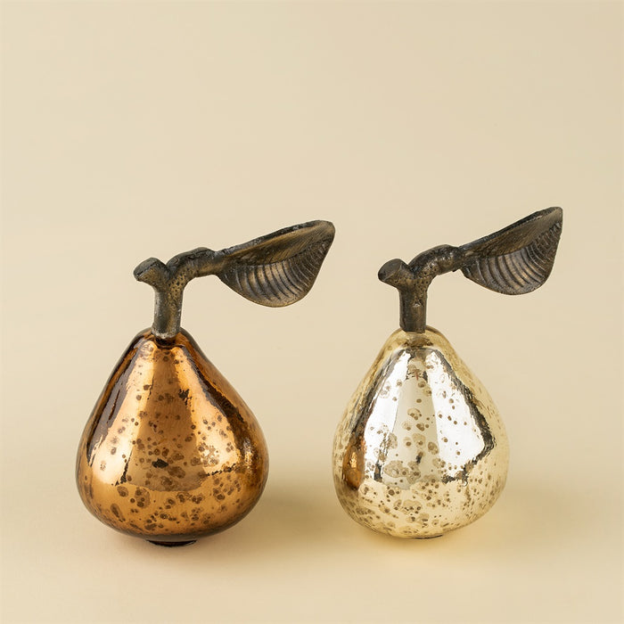 Decorative Glass Pear, Champagne