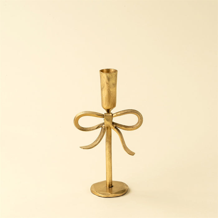 Bow Forged Candlestick S, Gold