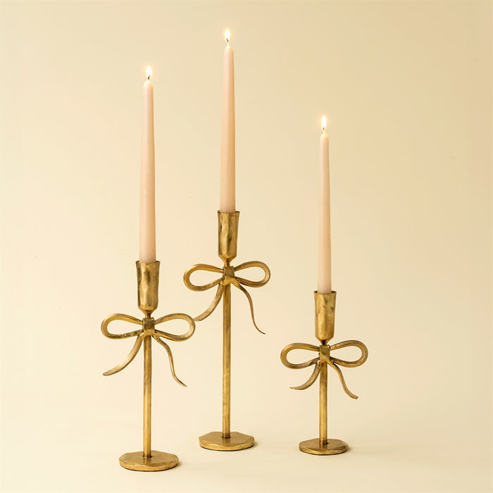 Bow Forged Candlestick S, Gold
