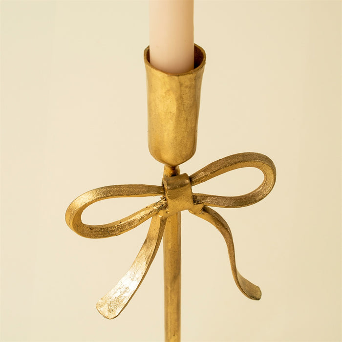Bow Forged Candlestick S, Gold