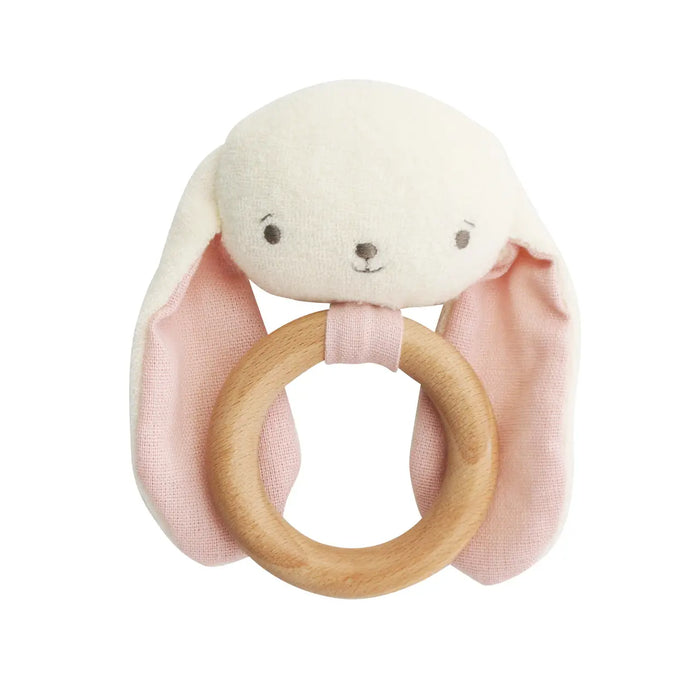 Baby Bunny Teether Rattle - Pink