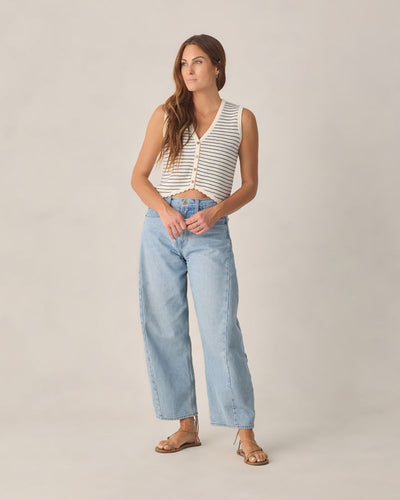 Knit Vest - Marine Stripe