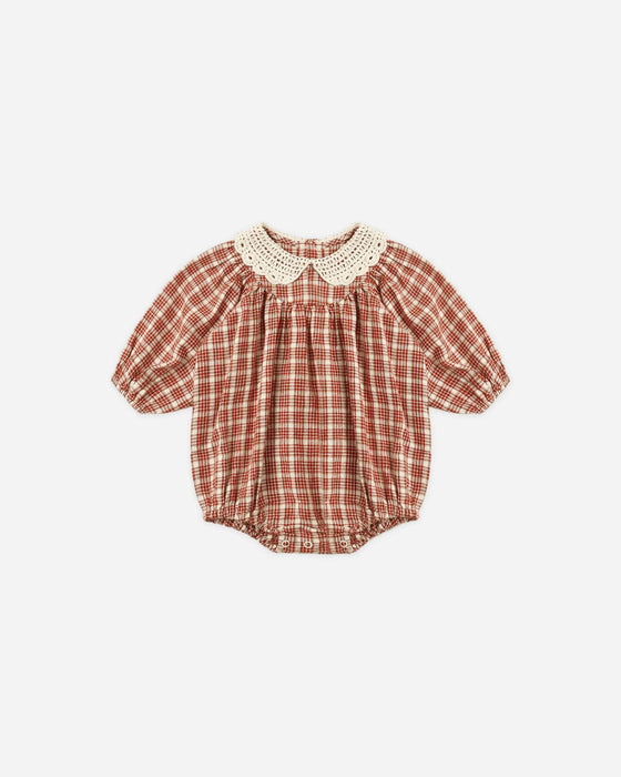 Heidi Romper Vintage Plaid