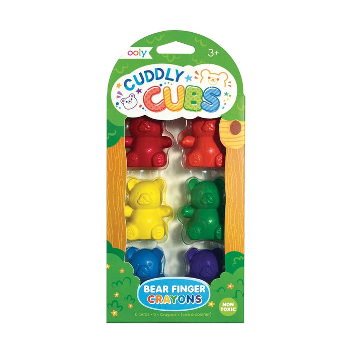 Cuddly Cubs Bear Finger Crayons -Set of Six