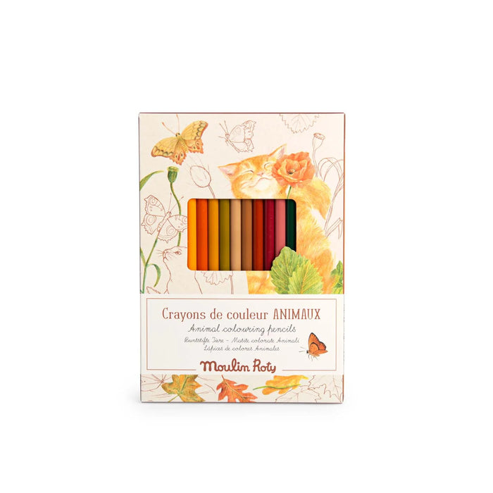 LE JARDINIER - 12 ANIMAL COLOURING PENCILS AND CARDS