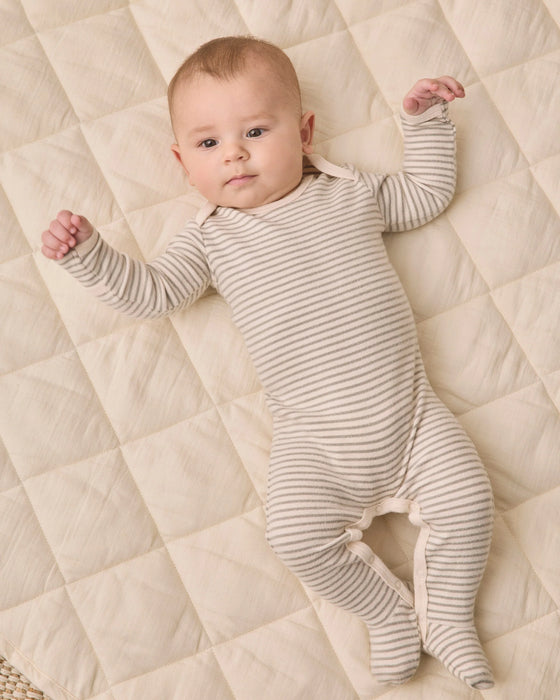 Baby Footie Laurel Microstripe