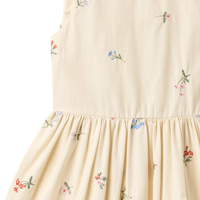 Dress Thelma Ivory Embroidery Flowers