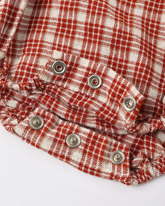 Heidi Romper Vintage Plaid
