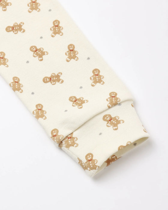 Organic Long Sleeve Pajama Set Gingerbread