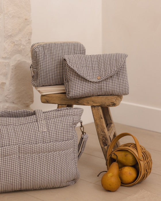 Diaper Bag + Changing Pad Set Midnight Gingham