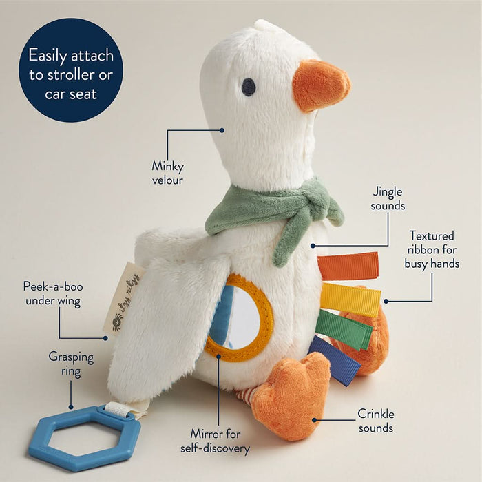 Bitzy Traveler™ Developmental Sensory Toy - Theo the Nautical Bear