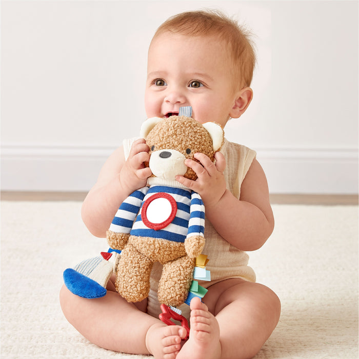 Bitzy Traveler™ Developmental Sensory Toy - Theo the Nautical Bear