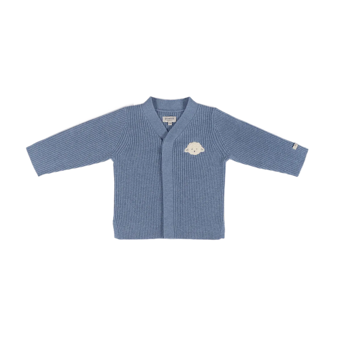 Fennie Merino Wool Cardigan | Lammy | Vintage Blue Melange