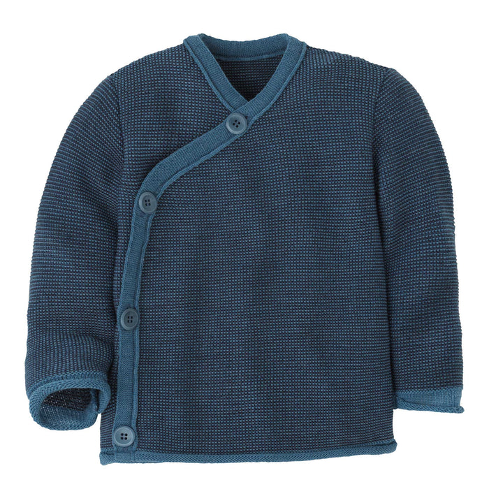 Babies Melange Jacket - Dove Blue/ Indigo