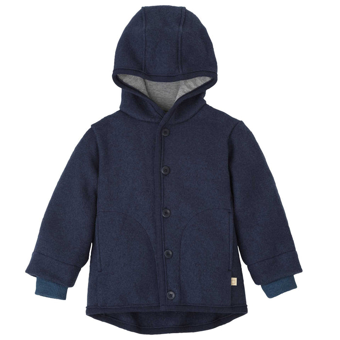 Boiled Wool Jacket - Indigo