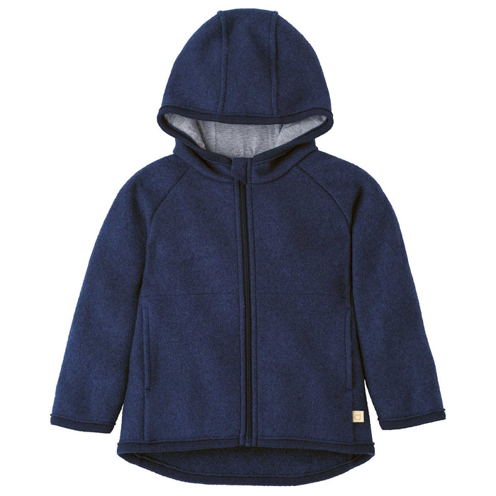 Disana Boiled Wool Jacket Zip - Indigo