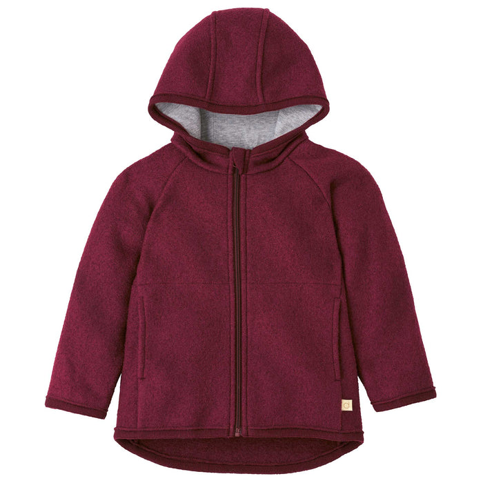 Disana Boiled Wool Jacket Zip - Cassis