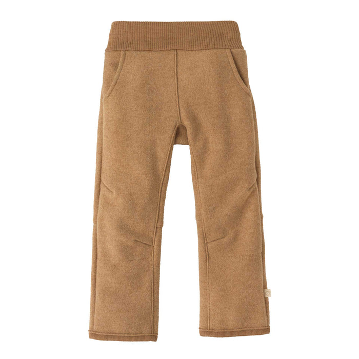 Children's Boiled Wool Trousers - Caramel