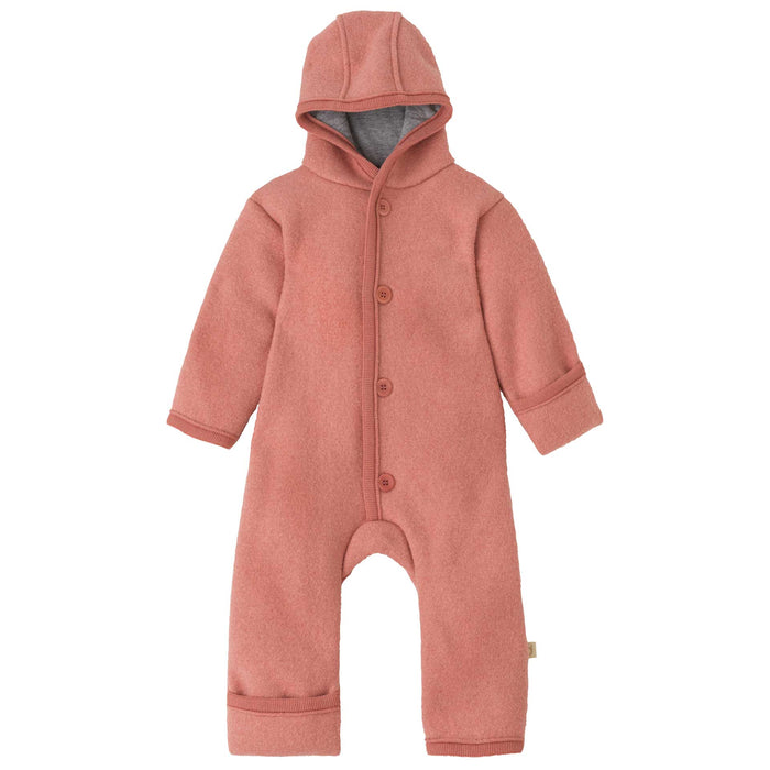 Boiled Wool Overall - Soft Pink