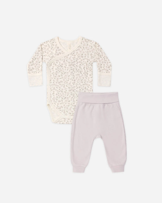 Side Snap Bodysuit + Pant Set Floret