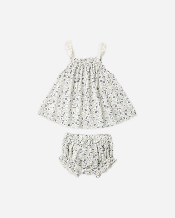 Swing Top & Bloomer Set-  Blue Ditsy