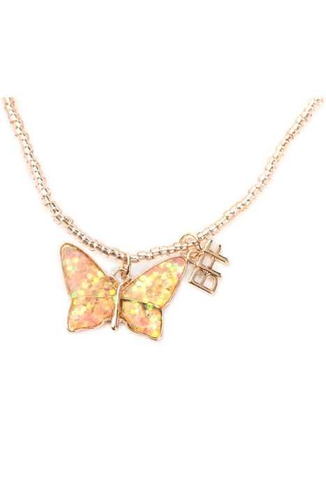 Bff Butterfly Share & Tear Necklace, 2pc