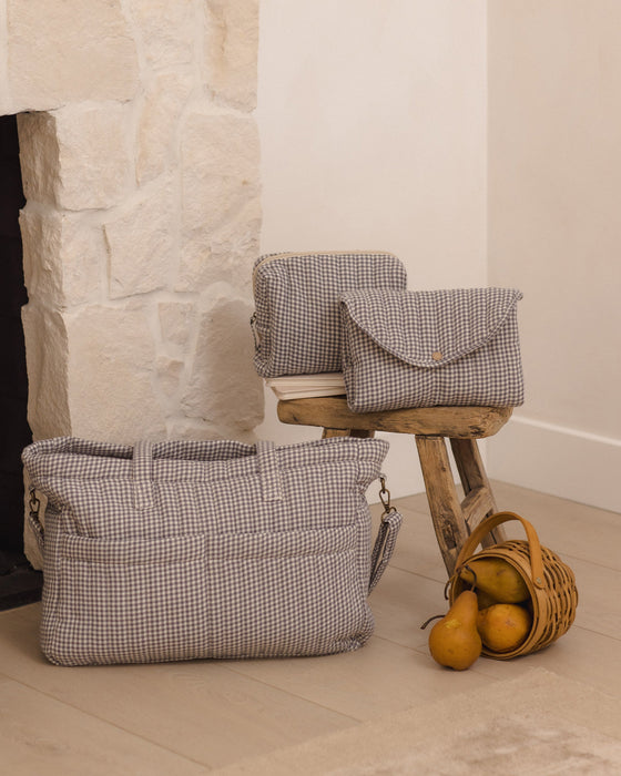 Diaper Bag + Changing Pad Set Midnight Gingham