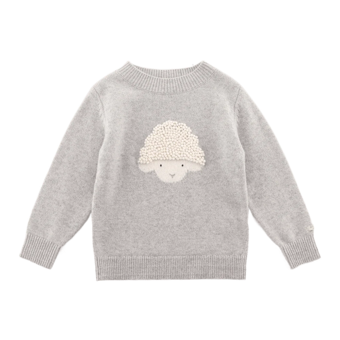 Denn Merino Wool Sweater | Lammy | Soft Grey Melange