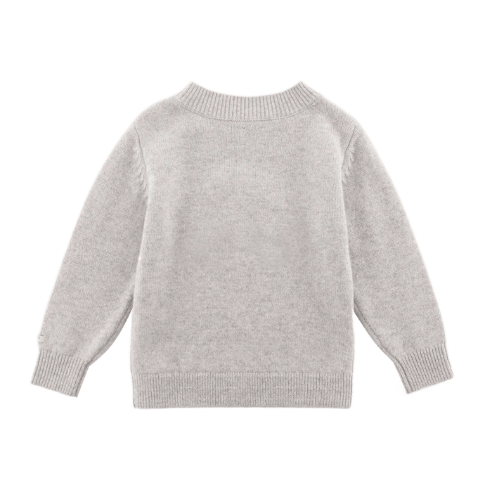 Denn Merino Wool Sweater | Lammy | Soft Grey Melange