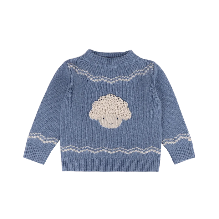Selwyn Merino Wool Sweater | Lammy | Vintage Blue Melange