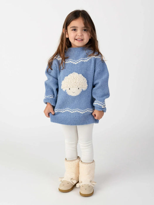 Selwyn Merino Wool Sweater | Lammy | Vintage Blue Melange