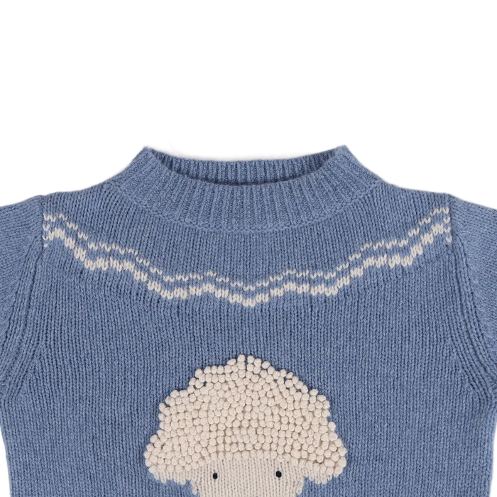 Selwyn Merino Wool Sweater | Lammy | Vintage Blue Melange