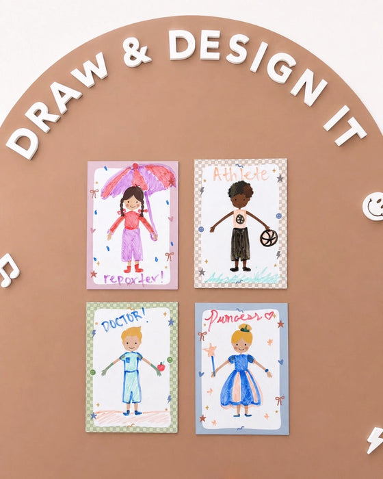 Magnetic Colouring Sheets - Design a Doll