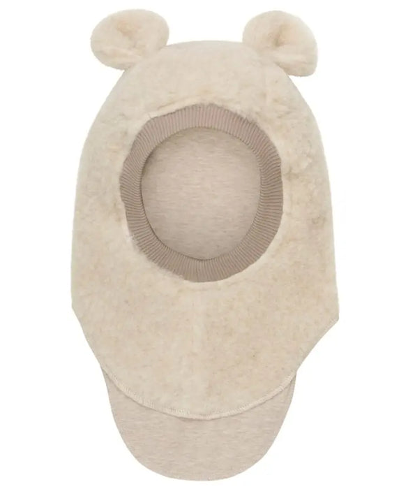 Balaclava Ears Wool Teddy - Cement