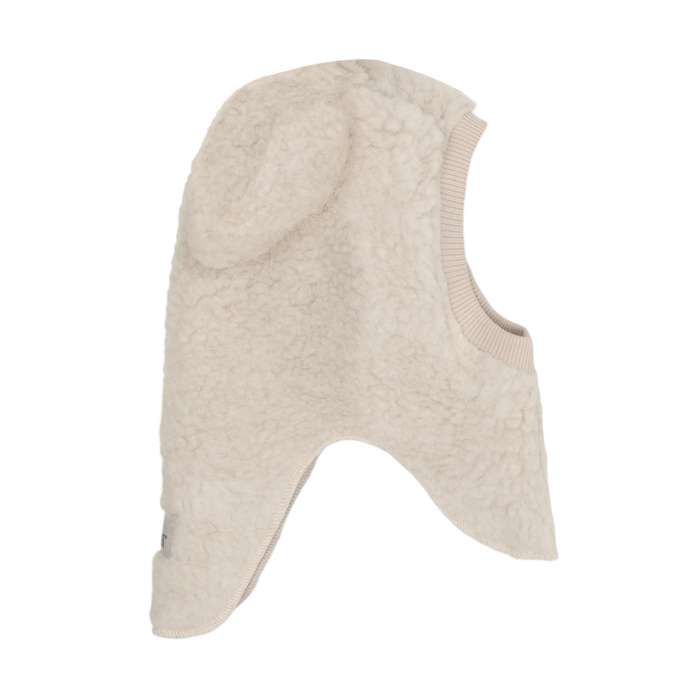 Balaclava Ears Wool Teddy - cement