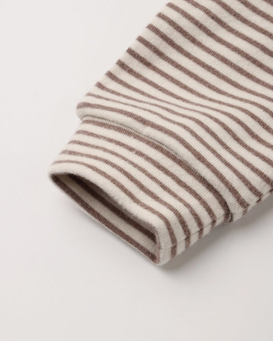 Drawstring Pant Cocoa Microstripe