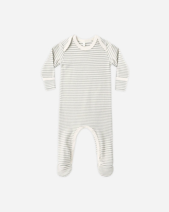 Baby Footie Laurel Microstripe
