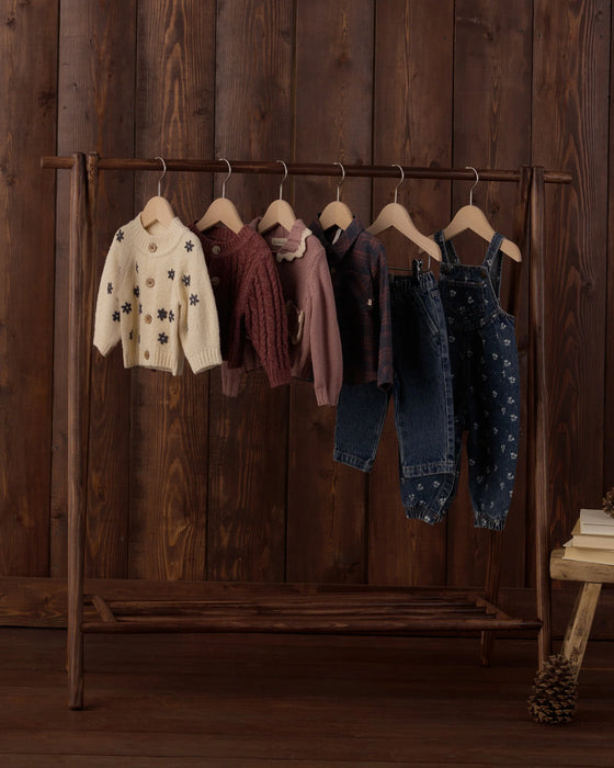 Collared Cardigan Rosewood
