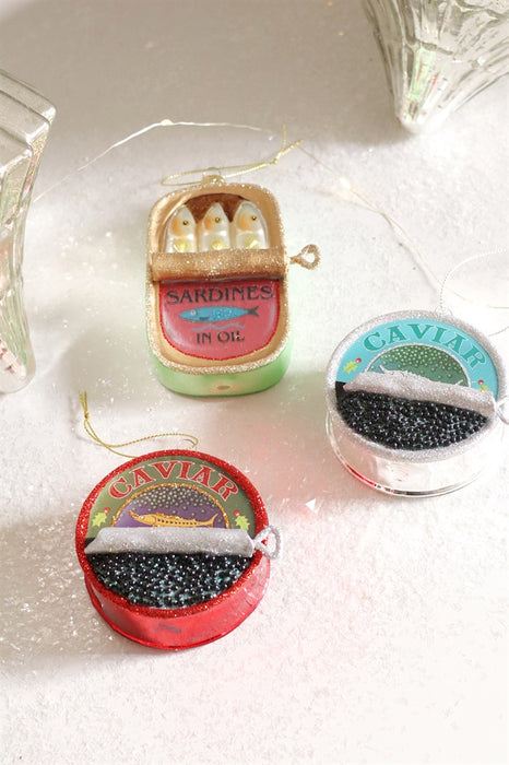 Sardines In Oil Glass Holiday Ornament