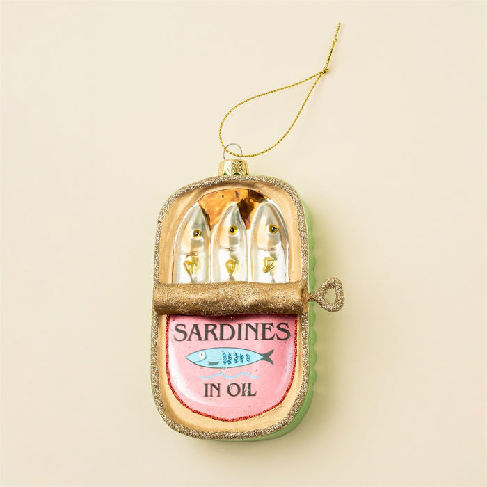 Sardines In Oil Glass Holiday Ornament