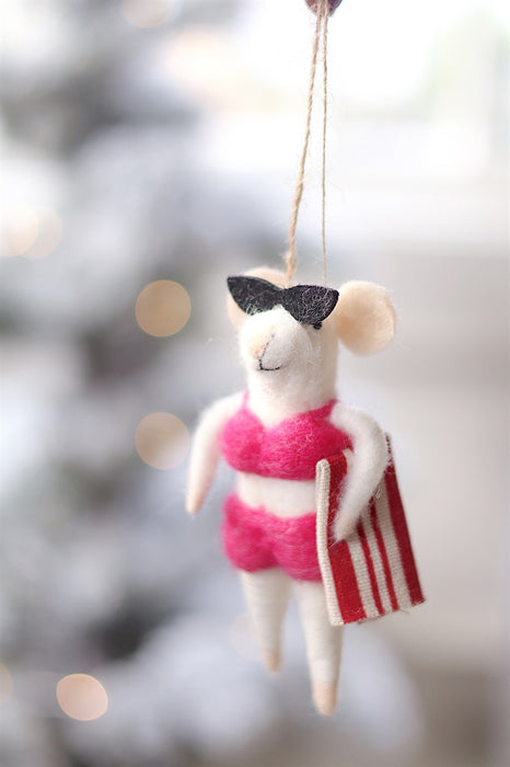 Bikini Bonnie Mouse Holiday Ornament