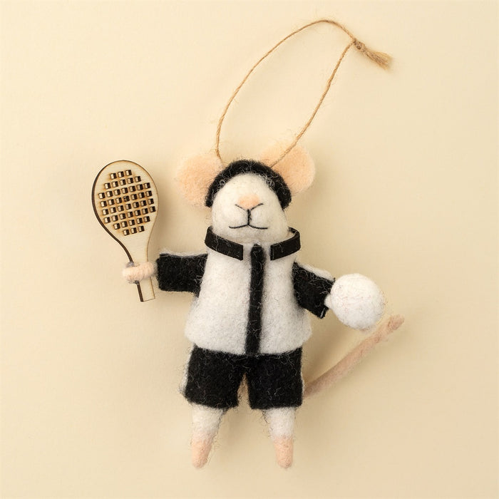 Pickle Ball Percy Mouse Holiday Ornament