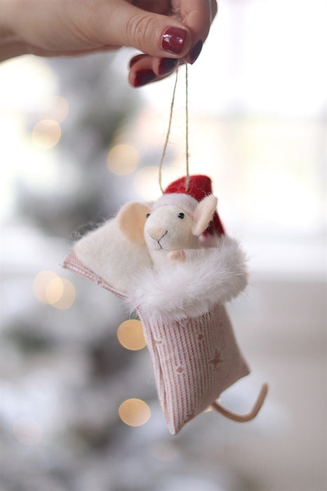 Sleepytime Sally Mouse Holiday Ornament