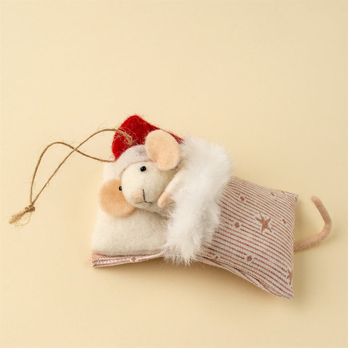 Sleepytime Sally Mouse Holiday Ornament
